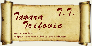 Tamara Trifović vizit kartica